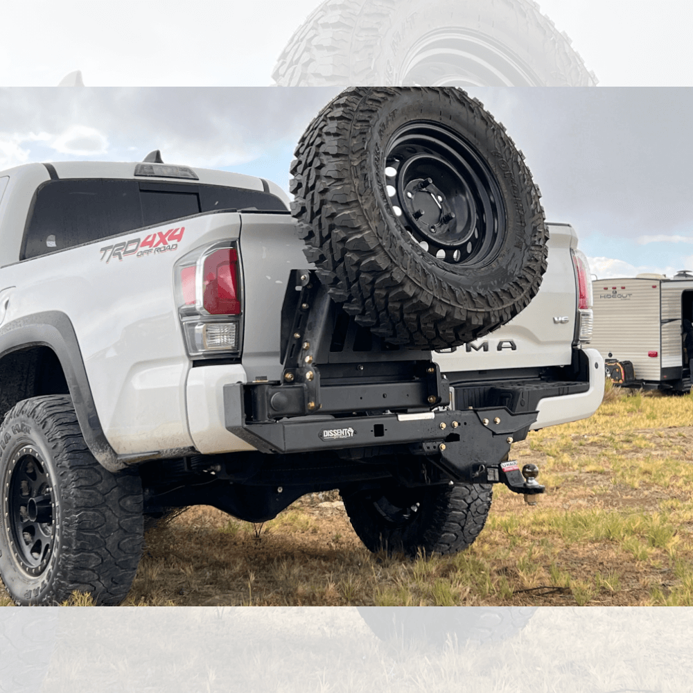 1998-2007 Toyota Land Cruiser 100 Modular Hitch Mounted Tire Carrier - Single Swing