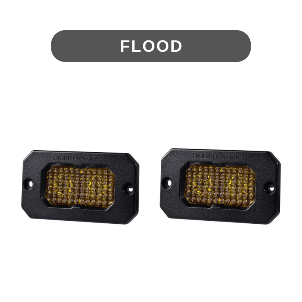 Stage Series 2" SAE Yellow LED Pod | Flush Mount
