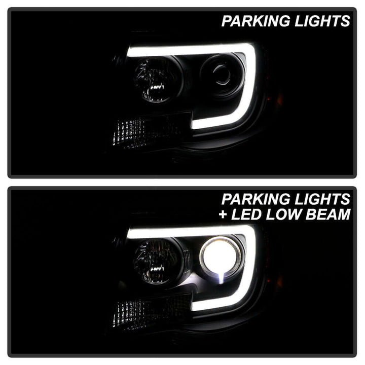 2005-2011 Toyota Tacoma LED Projector Headlights Light Bar DRL