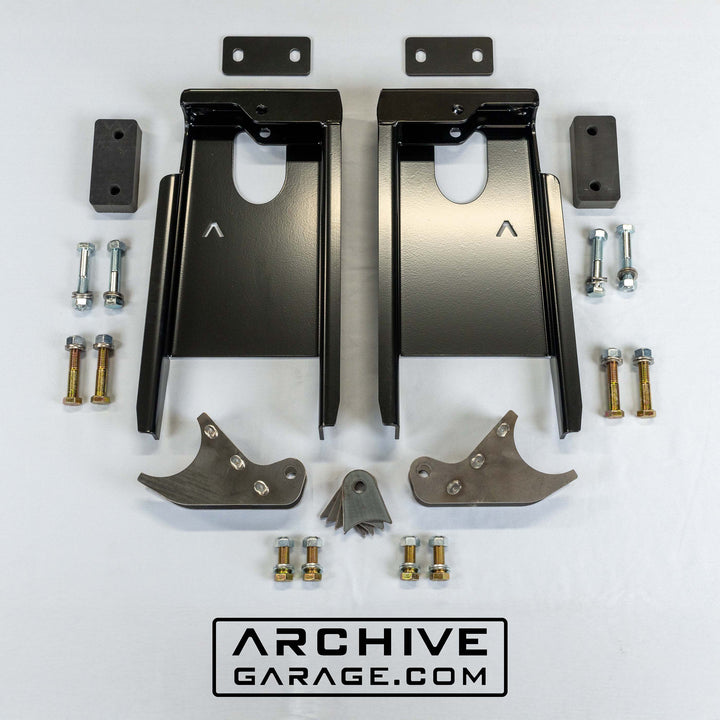 Rear Shock Relocation Towers 2.5 x 12" to 14" Mid Travel fits 2005-2023 Toyota Tacoma