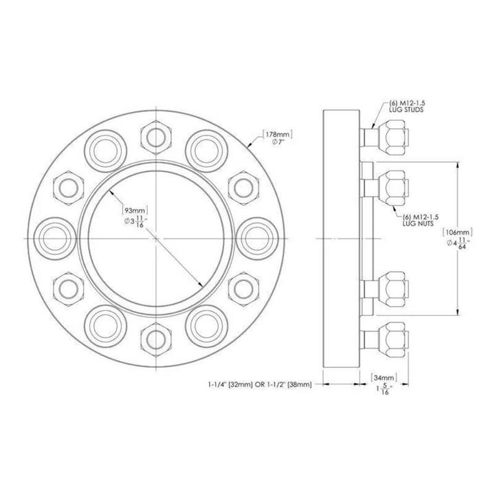 1996-2006 Toyota Tundra 4WD Trail-Gear Hub-Centric Wheel Spacer Set (6x5.5)