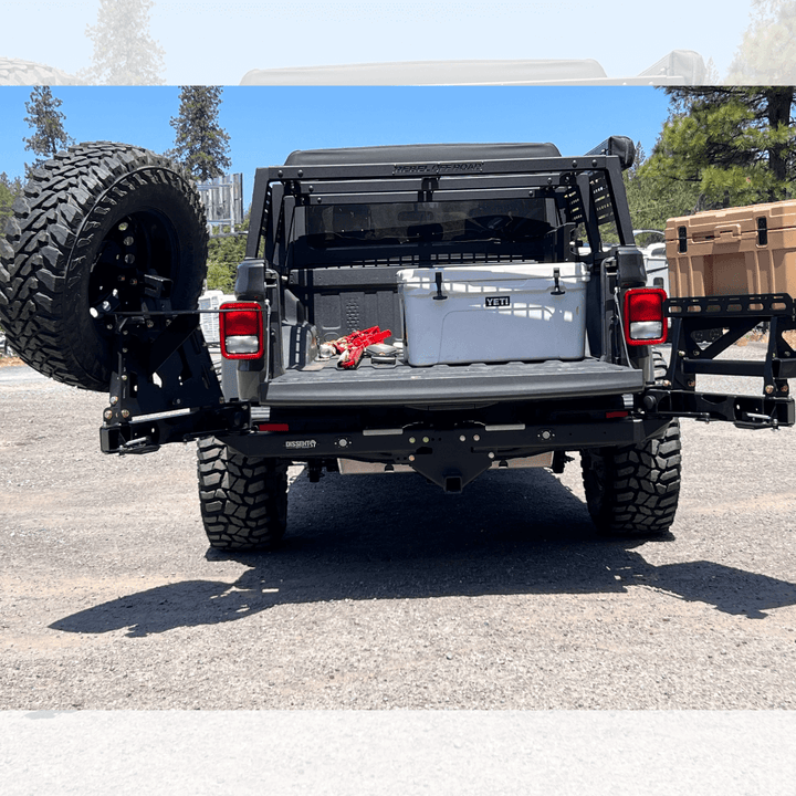 1998-2007 Toyota Land Cruiser 100 Modular Hitch Mounted Tire/Accessory Carrier - Dual Swing