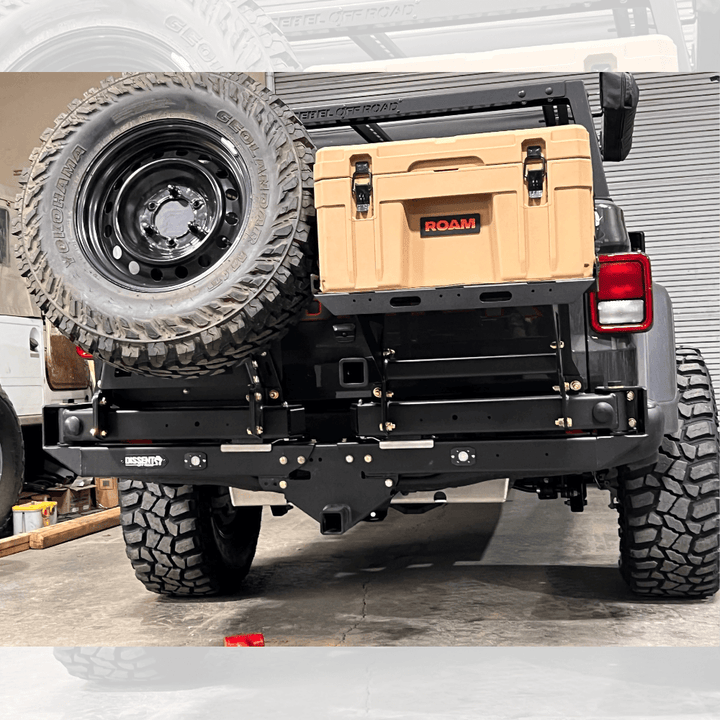1998-2007 Toyota Land Cruiser 100 Modular Hitch Mounted Tire/Accessory Carrier - Dual Swing