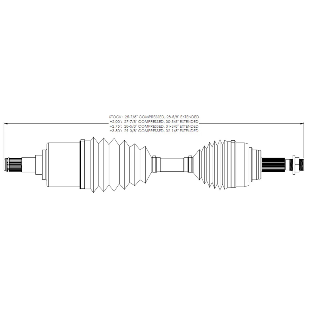 2003-2009 Lexus GX470 Longfield IFS Axle Set