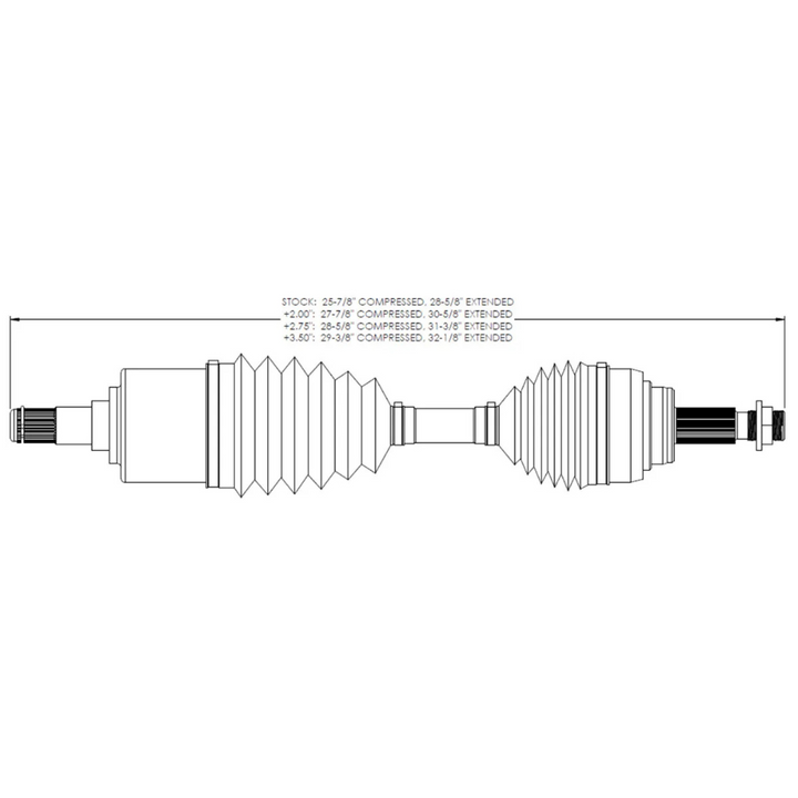 2003-2009 Lexus GX470 Longfield IFS Axle Set