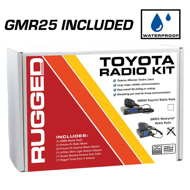 2005+ Toyota Tacoma Two-Way GMRS 25 Mobile Radio Kit