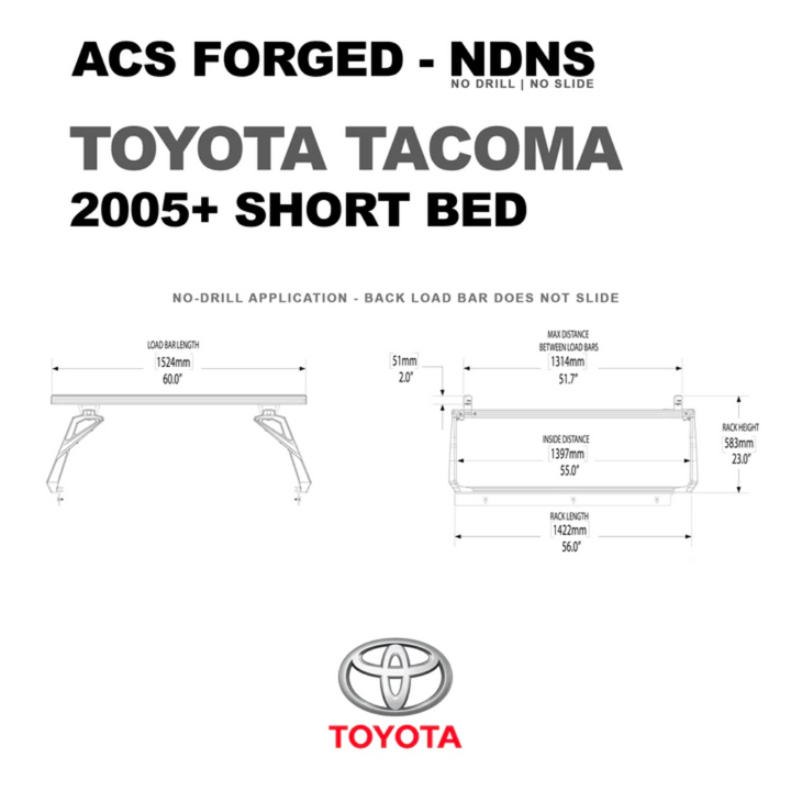2005-2023 Toyota Tacoma Active Cargo System | FORGED NO DRILL
