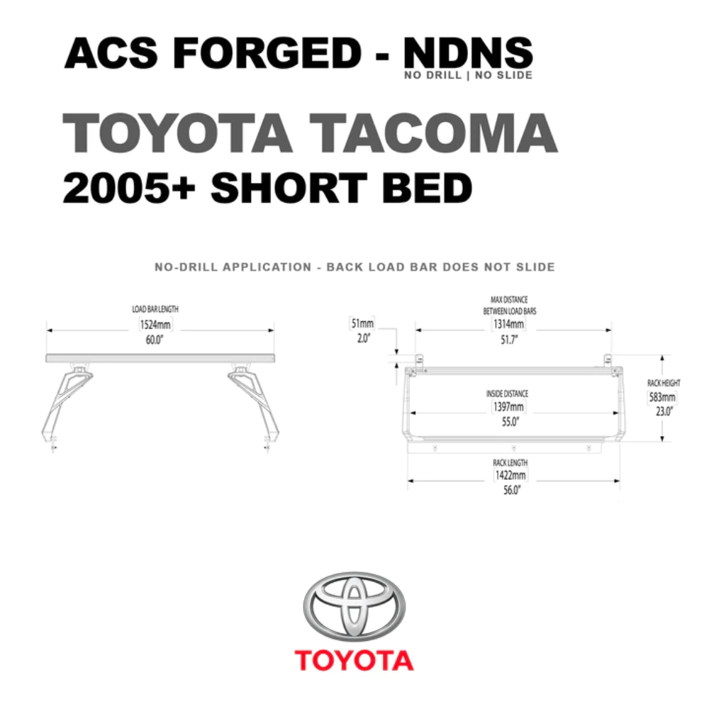 2024+ Toyota Tacoma Active Cargo System | FORGED NO DRILL