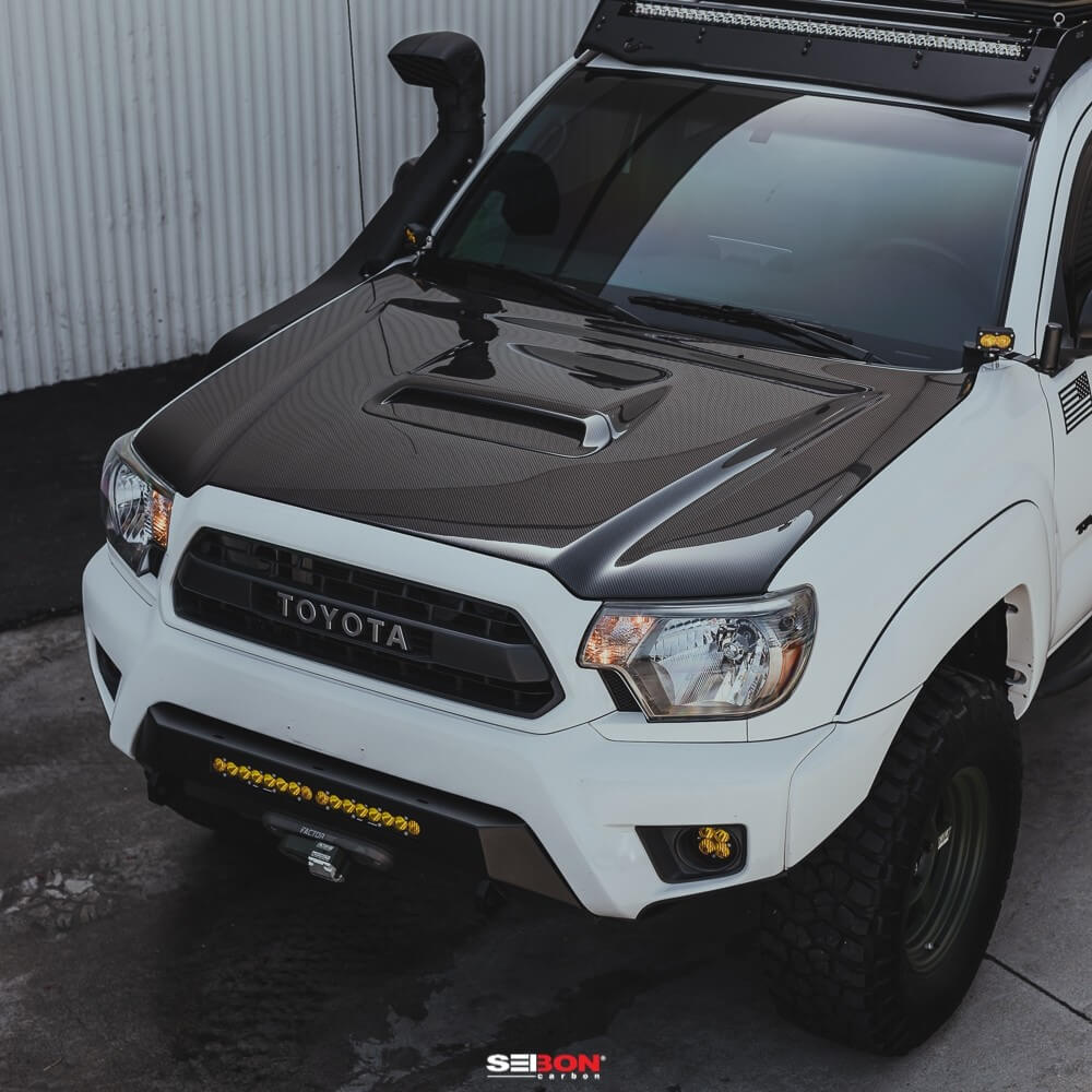 2012-2015 Toyota Tacoma TR-Style Carbon Fiber Hood