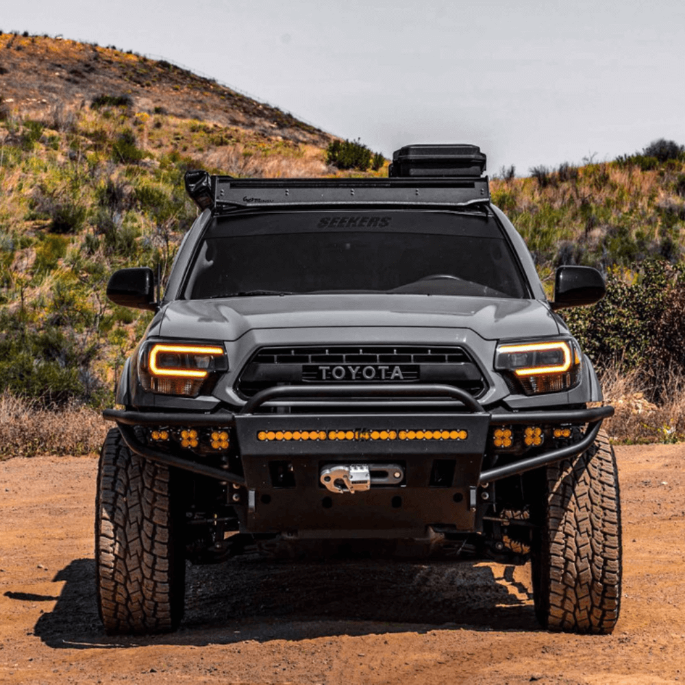 2012-2015 Toyota Tacoma XB Hybrid LED Headlights | White or Amber DRL