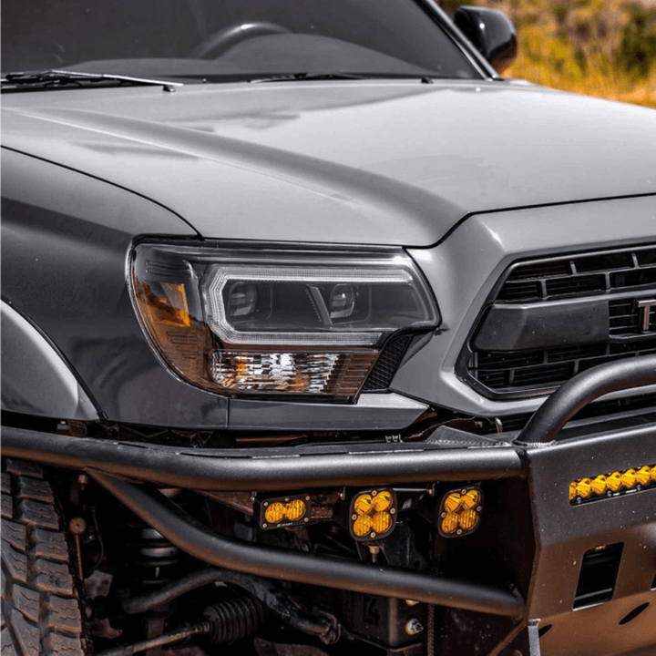 2012-2015 Toyota Tacoma XB Hybrid LED Headlights | White or Amber DRL