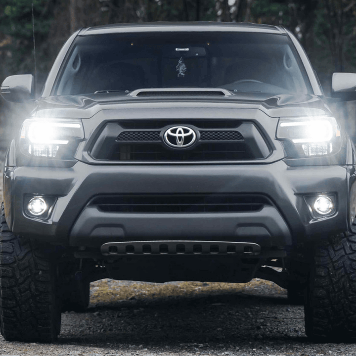 2012-2015 Toyota Tacoma XB Hybrid LED Headlights | White or Amber DRL