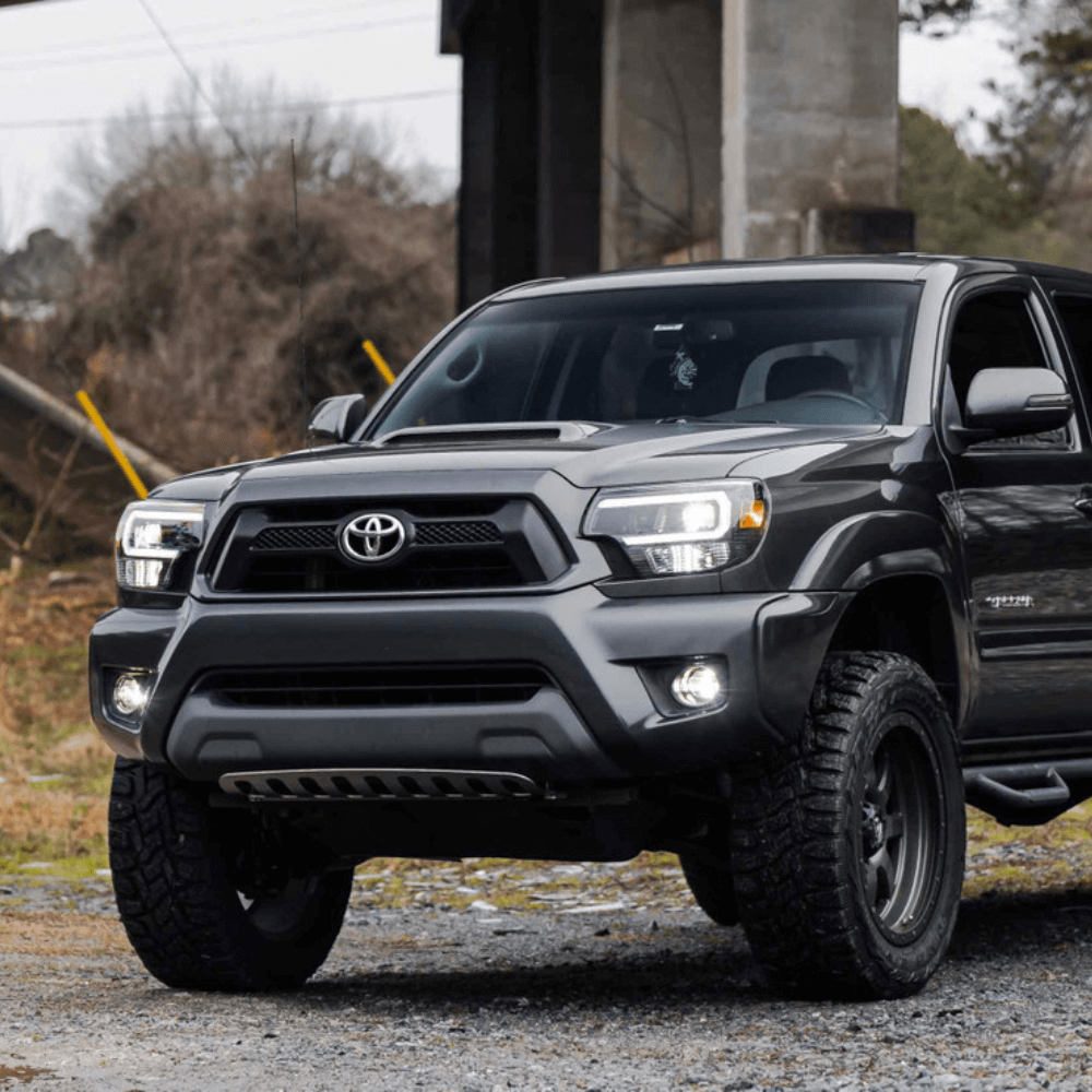 2012-2015 Toyota Tacoma XB Hybrid LED Headlights | White or Amber DRL