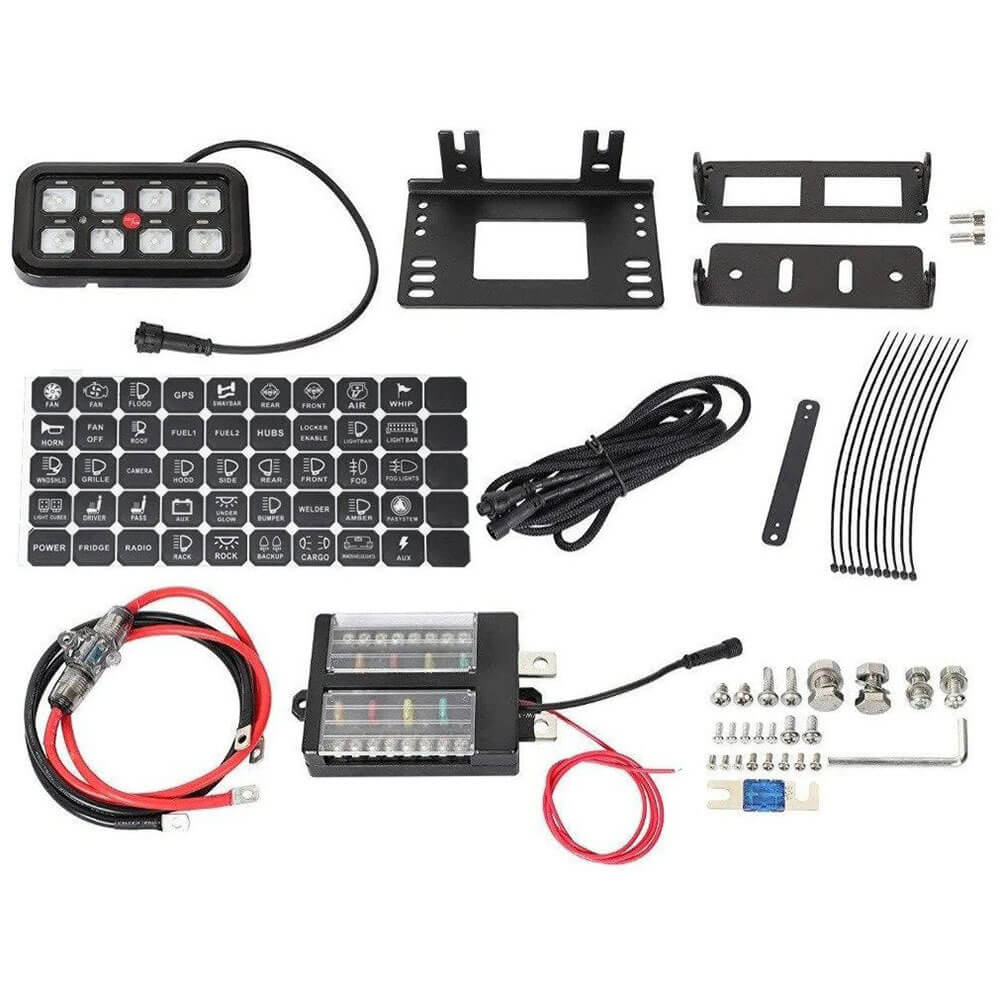 2016-2023 Toyota Tacoma Blue Backlighting 8 Switch Control System