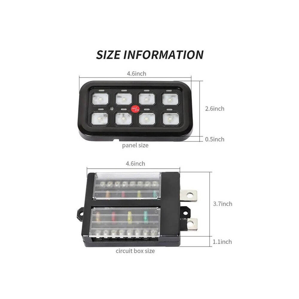 Blue Backlighting 8 Switch Control System Fits 2016-2023 Toyota