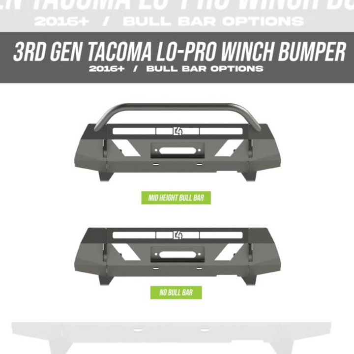 2016-2023 Toyota Tacoma Lo-Pro Winch Front Bumper