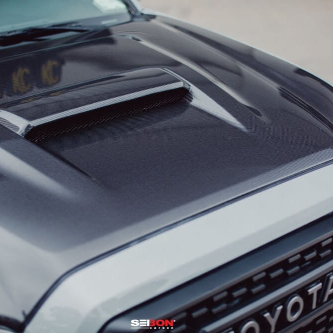 2016-2023 Toyota Tacoma TR-Style Carbon Fiber Hood