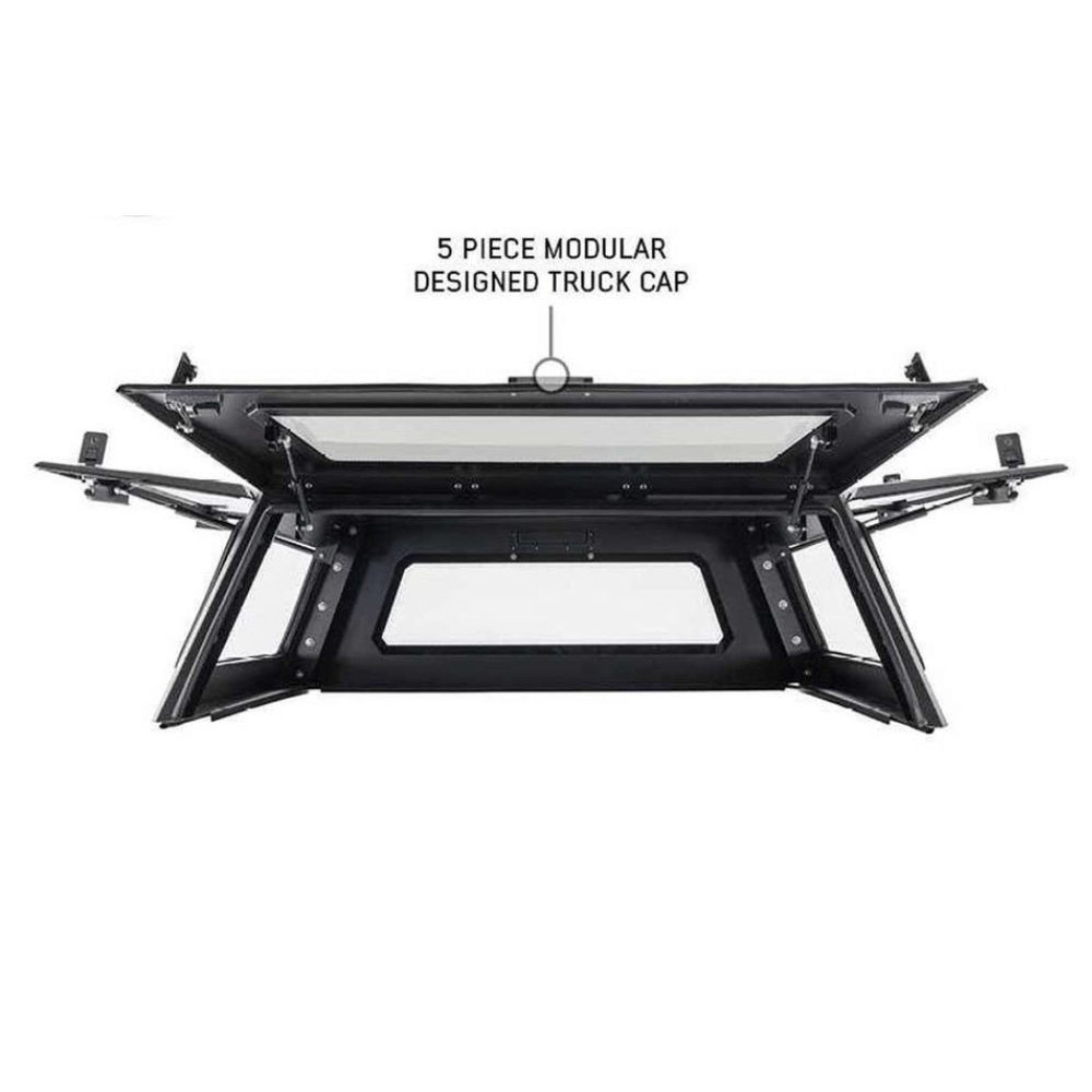 2022+ Toyota Tundra Expedition Truck Cap W/Full Wing Doors, Front and Rear Windows & 3rd Brake Light