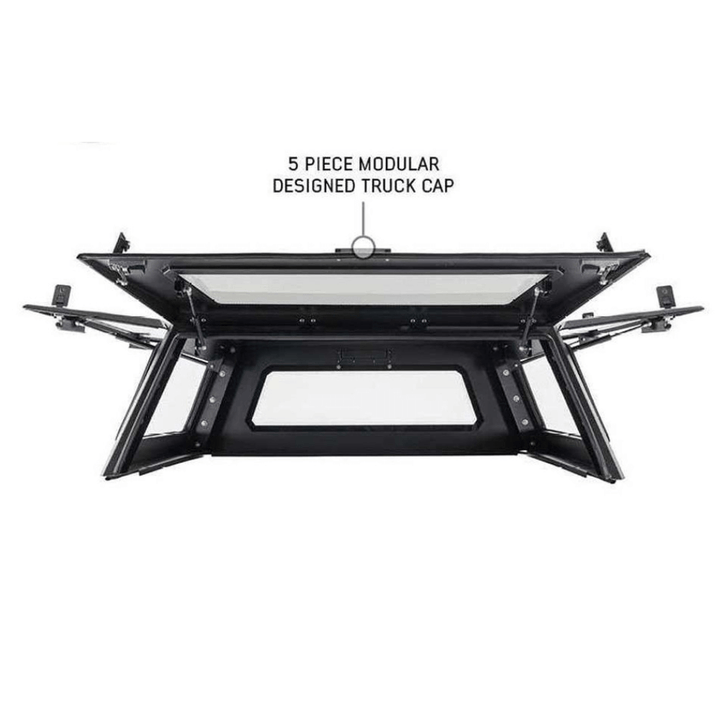 2022+ Toyota Tundra Expedition Truck Cap W/Full Wing Doors, Front and Rear Windows & 3rd Brake Light