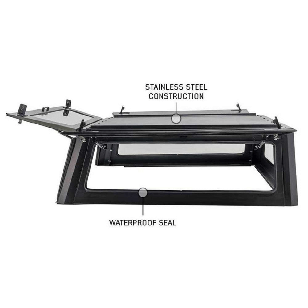 2022+ Toyota Tundra Expedition Truck Cap W/Full Wing Doors, Front and Rear Windows & 3rd Brake Light