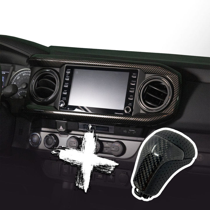 Interior Carbon Bundle (3rd Gen) | Center Console Dashboard Trim + Shift Knob