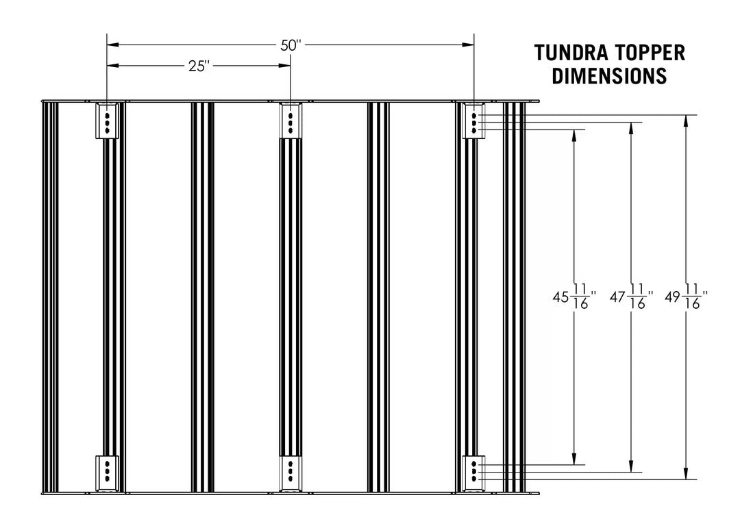 DRIFTR Bed Rack Topper Add-On fits 2007+ Toyota Tundra