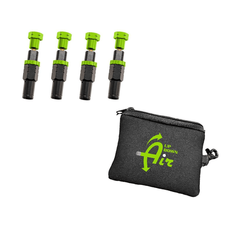 4 Piece Adjustable Tire Deflator Kit & Storage Bag | PSI 10-30 Lbs.