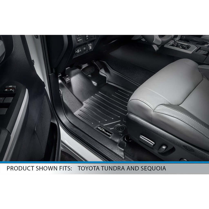 SMARTLINER Custom Fit Floor Liners fits 2007-2021 Toyota Tundra CrewMax (with Coverage Under 2nd Row Seat)