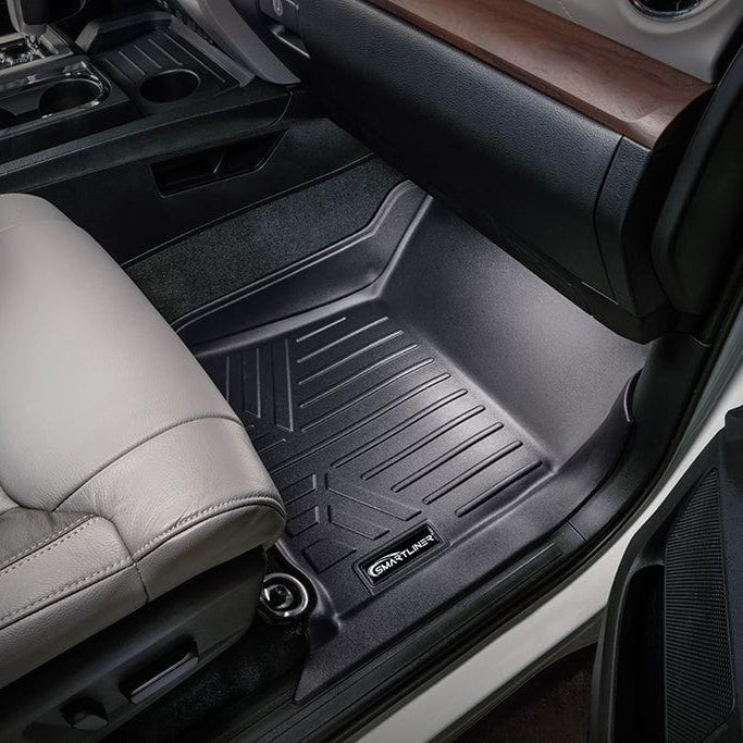 SMARTLINER Custom Fit Floor Liners fits 2014-2021 Toyota Tundra Double Cab (with Coverage Under 2nd Row Seat)