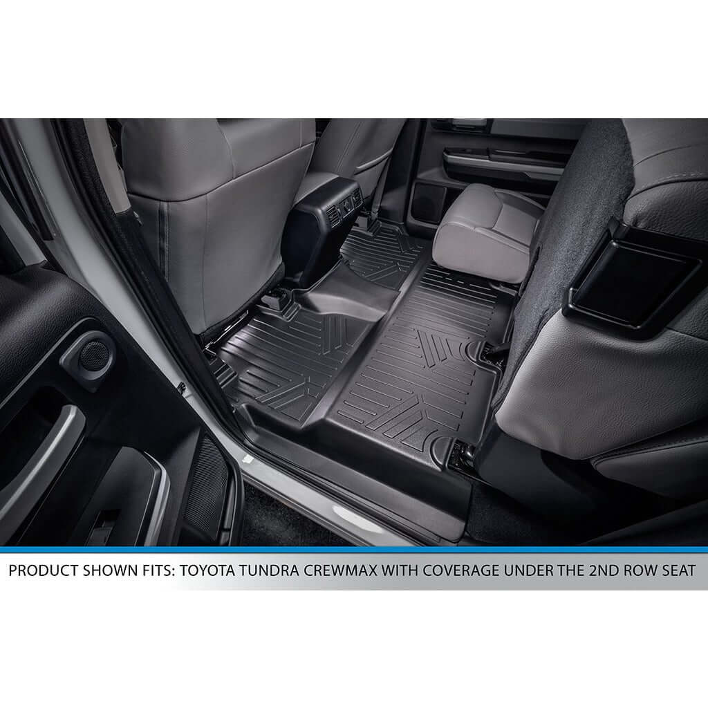 SMARTLINER Custom Fit Floor Liners fits 2007-2021 Toyota Tundra CrewMax (with Coverage Under 2nd Row Seat)