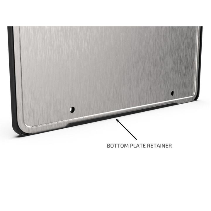 Billet Aluminum License Plate Frame For LPR / LPX Powder Coated Satin Black