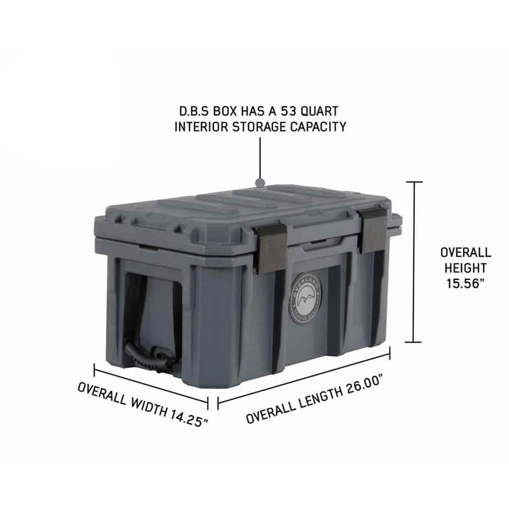 D.B.S. - Dark Grey Dry Box with Drain, and Bottle Opener