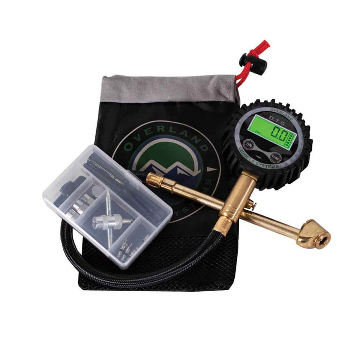 Digital Tire Gauge with Valve Kit & Storage Bag