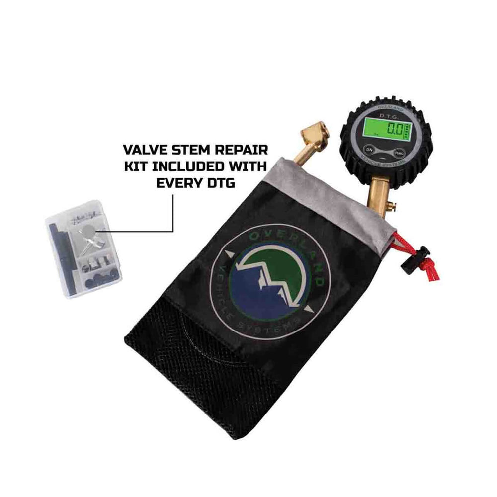 Digital Tire Gauge with Valve Kit & Storage Bag