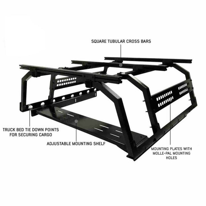 Discovery Rack -Mid Size Truck Short Bed Application