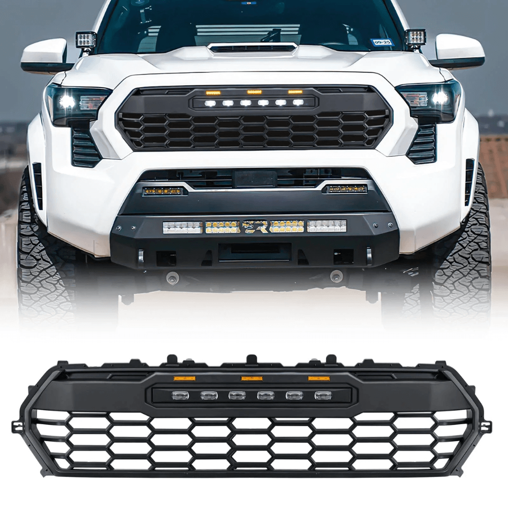 Front Grille W/ Off-Road Lights - Matte Black For 2024+ Toyota Tacoma