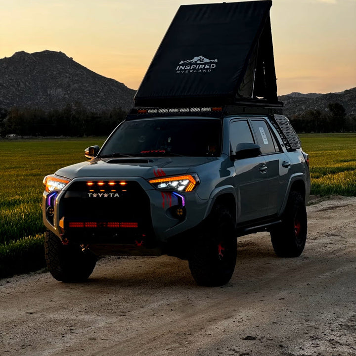 LED DRL Fog Light Fang Bezel Kit fits 2014-2024 Toyota 4Runner
