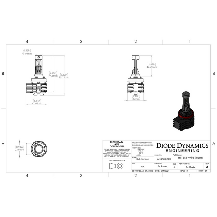 H11 SL2 LED Bulbs [Pair]