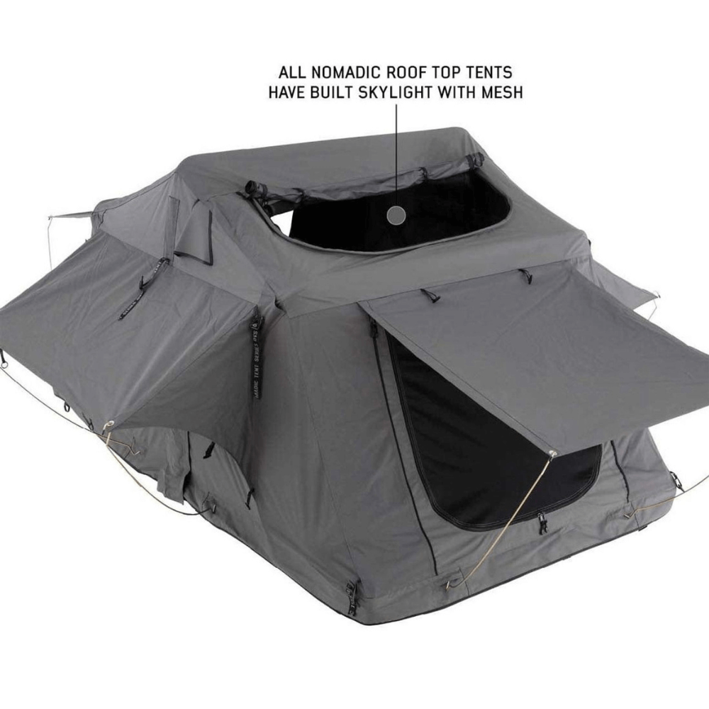 HD Nomadic 2 Standard Soft Shell Roof Top Tent, Grey Body & Green Rainfly