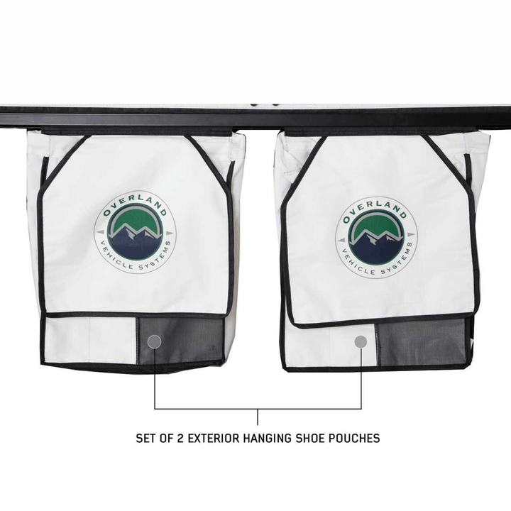 HD Nomadic 3 Arctic White Extended Soft Shell Roof Top Tent, White Body Dark Grey Rainfly