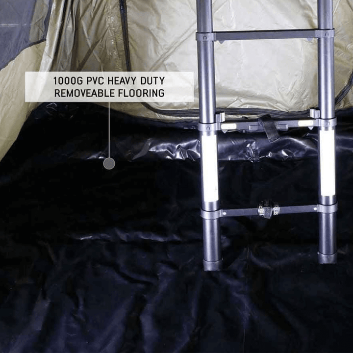 HD Nomadic 3 Roof Top Tent Annex Green Base With Black Floor & Travel Cover
