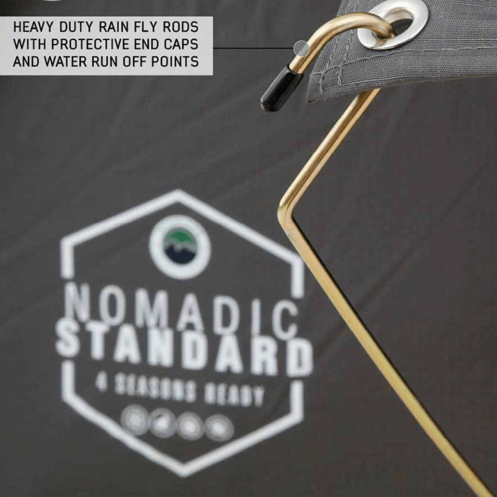 HD Nomadic 3 Standard Soft Shell Roof Top Tent, Grey Body & Green Rainfly
