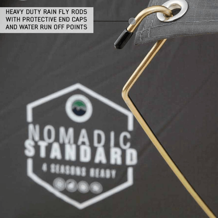 HD Nomadic 3 Standard Soft Shell Roof Top Tent, Grey Body & Green Rainfly