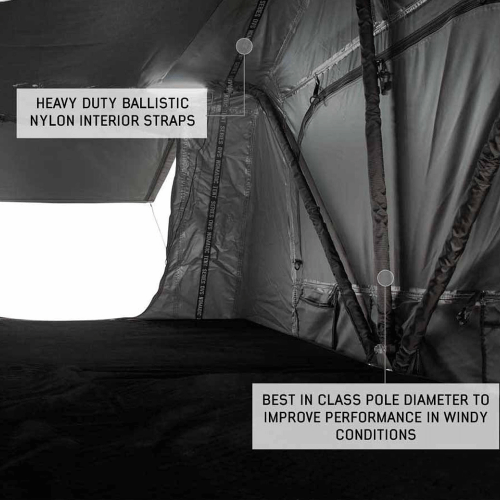 HD Nomadic 3 Standard Soft Shell Roof Top Tent, Grey Body & Green Rainfly