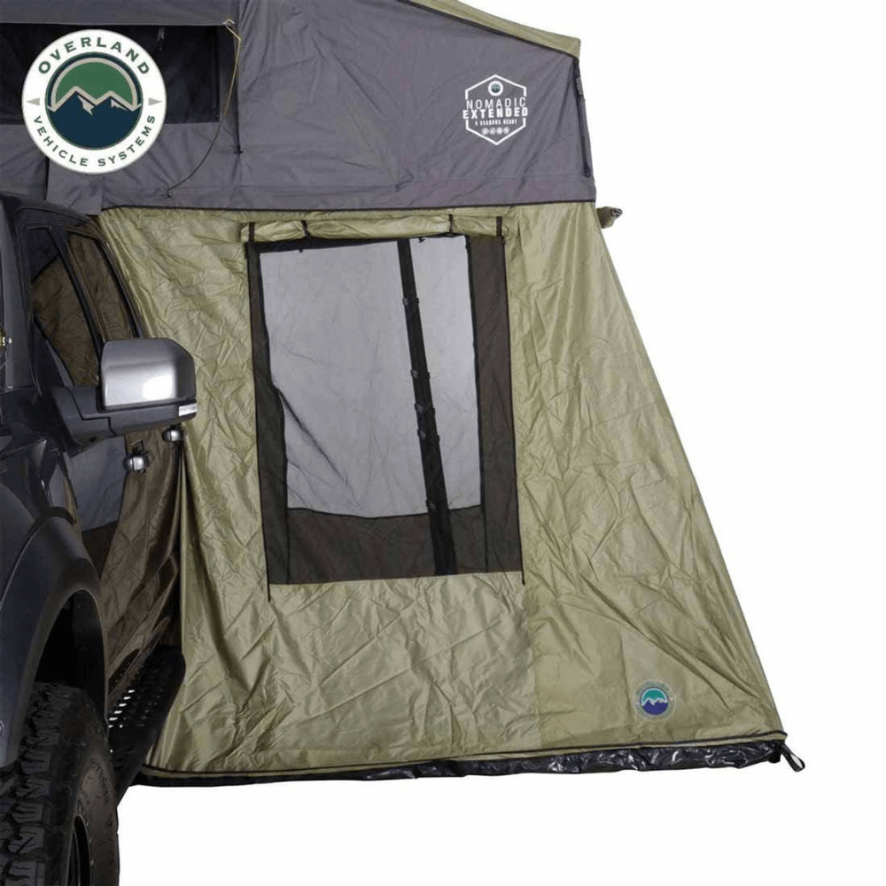 HD Nomadic 4 Roof Top Tent Annex Green Base With Black Floor & Travel Cover