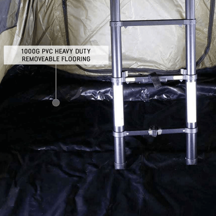 HD Nomadic 4 Roof Top Tent Annex Green Base With Black Floor & Travel Cover
