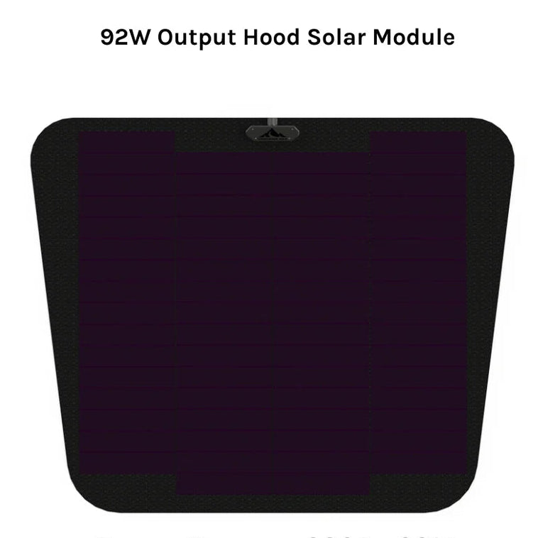 Hood Solar Panel | VSS System™ 2.0 fits 2005-2015 Toyota Tacoma / 2000-2006 Tundra / 2024-2025 Land Cruiser 250 / 1998-2007 Land Cruiser 100 / 1990-1997 Land Cruiser 80 / 2003-2024 4Runner