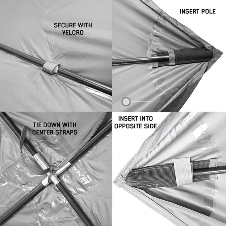 Hub Centric Ground Tent - Black Body & Grey Rainfly