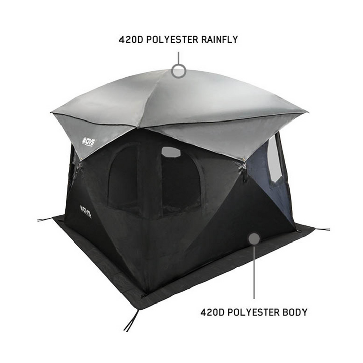 Hub Centric Ground Tent - Black Body & Grey Rainfly