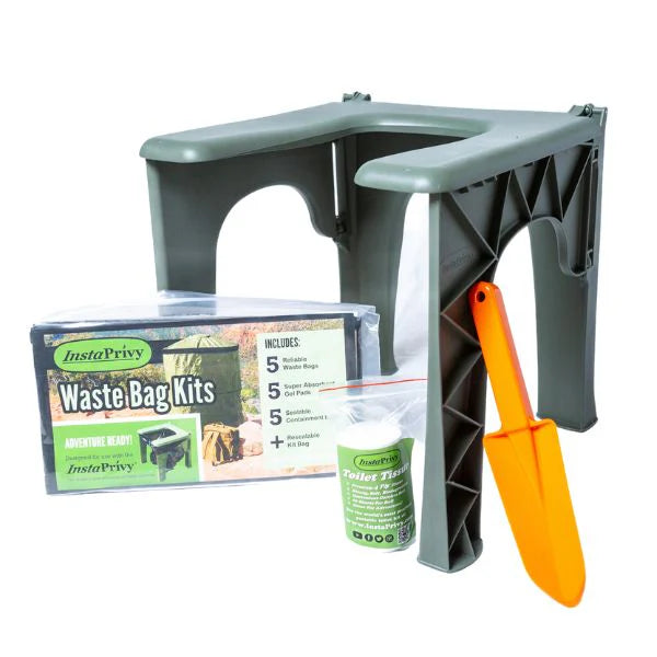 InstaPrivy Portable Toilet Kit in a Backpack